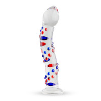 Скляний дилдо Gildo Glass Dildo No. 3 з вигинами та малюнком