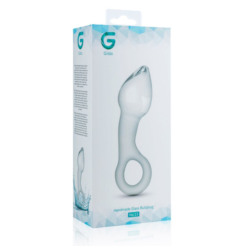 Упаковка стимулятора простати Gildo Glass Prostate Plug No. 13, елегантна коробка бренду Gildo