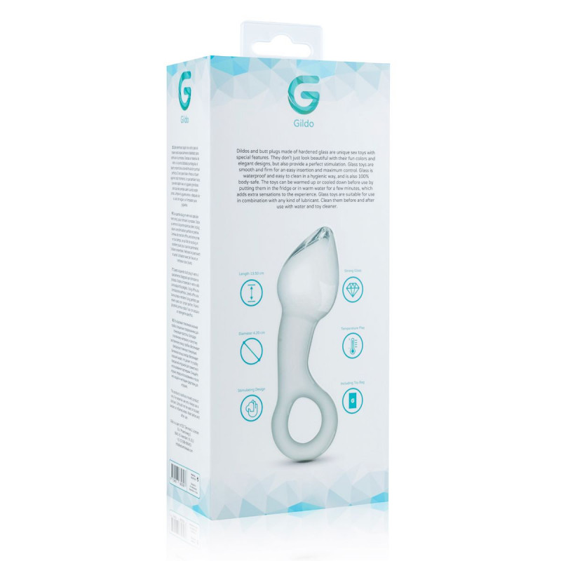 Текстура та гладкість стимулятора простати Gildo Glass Prostate Plug No. 13, відчуття розкоші