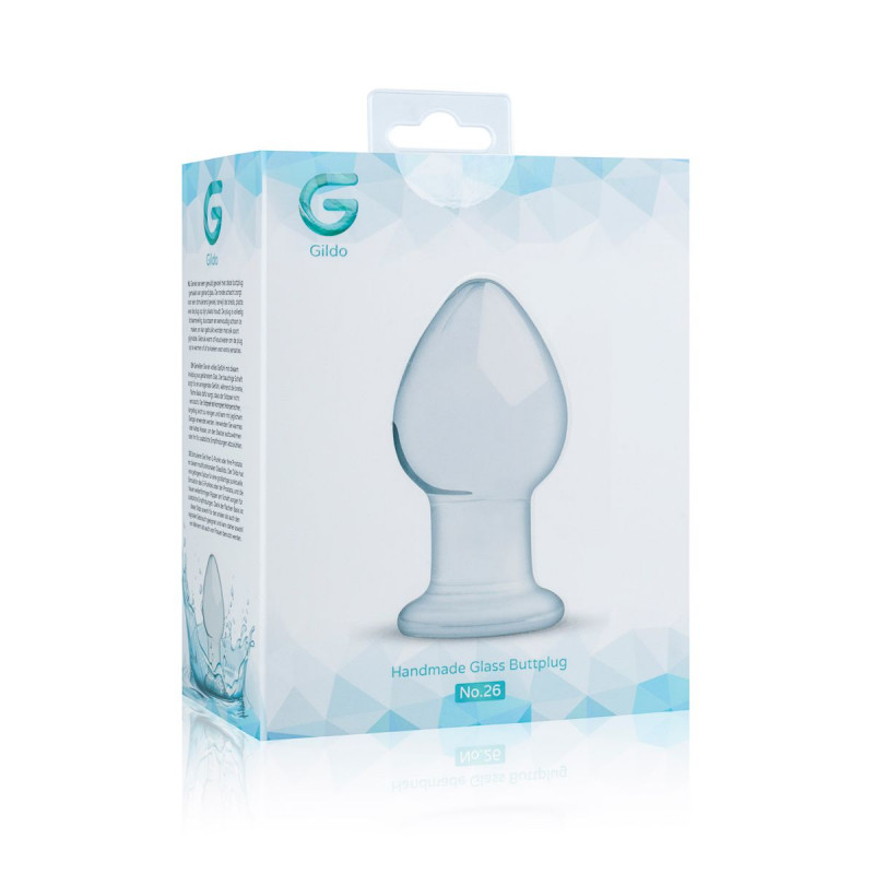 Упаковка скляної анальної пробки Gildo Buttplug No. 26, брендована коробка
