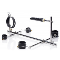 Конструкция для фиксации Master Series Imprisoned Metal Stockade with Dildo