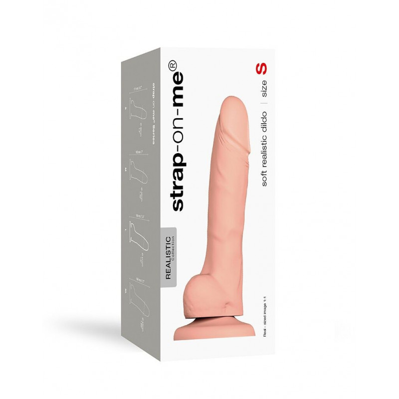 Реалістичний фалоімітатор Strap-On-Me SOFT REALISTIC DILDO Vanilla - Size S, упаковка
