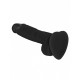 Фалоімітатор Strap-On-Me SOFT REALISTIC DILDO Black Size M - вид збоку, деталі дизайну