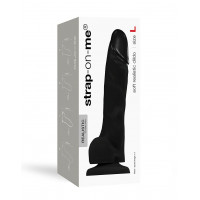 Реалистичный фаллоимитатор Strap-On-Me SOFT REALISTIC DILDO Black - Size L