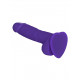 Фалоімітатор Strap-On-Me SOFT REALISTIC DILDO Violet - L, вигляд збоку, контури