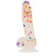 Фалоімітатор ADDICTION PARTY MARTY 7.5″ FROST & CONFETTI, 19 см, силікон - вид збоку