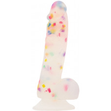 Фалоімітатор ADDICTION PARTY MARTY 7.5″ FROST & CONFETTI, 19 см, силікон — Keks-Hub