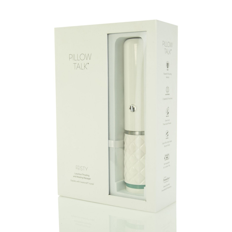 Вібратор Pillow Talk Feisty Thrusting Teal, його розміри та пропорції