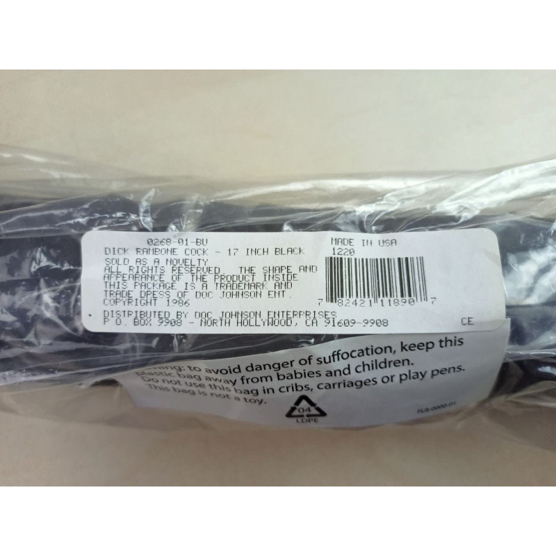 Упаковка фалоімітатора Doc Johnson Dick Rambone Cock Black