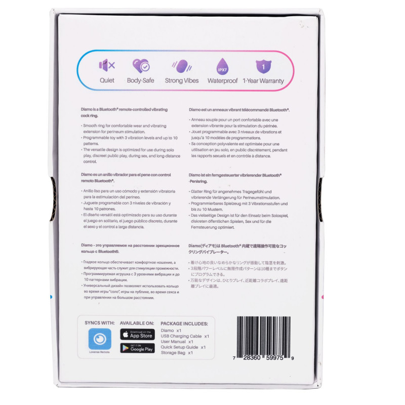 Смарт віброкільце Lovense Diamo для члена - демонстрація функцій, додаток