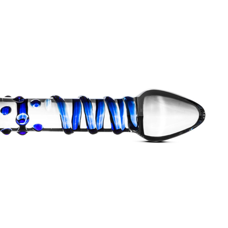 Скляний дилдо Gildo Glass Dildo No. 21, вид збоку, що демонструє вигнуту форму