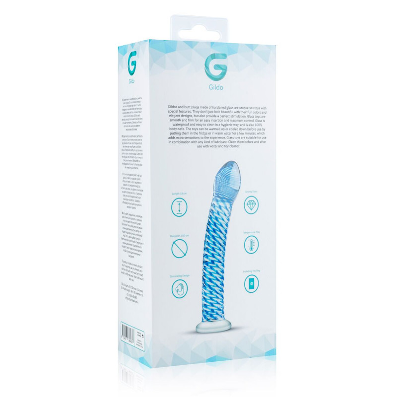 Скляний дилдо Gildo Glass Dildo No. 5, демонстрація прозорості та кольору
