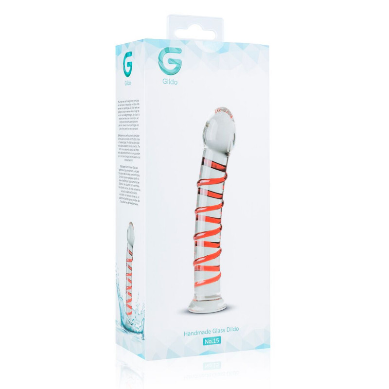 Скляний дилдо Gildo Glass Dildo No.15, акцент на вигини та деталі