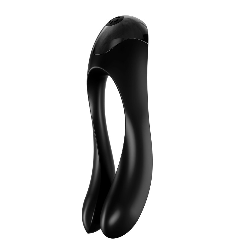 Satisfyer Candy Cane Black - вібратор на палець з боку