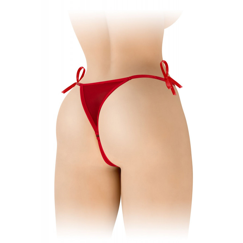 Червоні трусики Fashion Secret STELLA з доступом - вигляд збоку, показ посадки