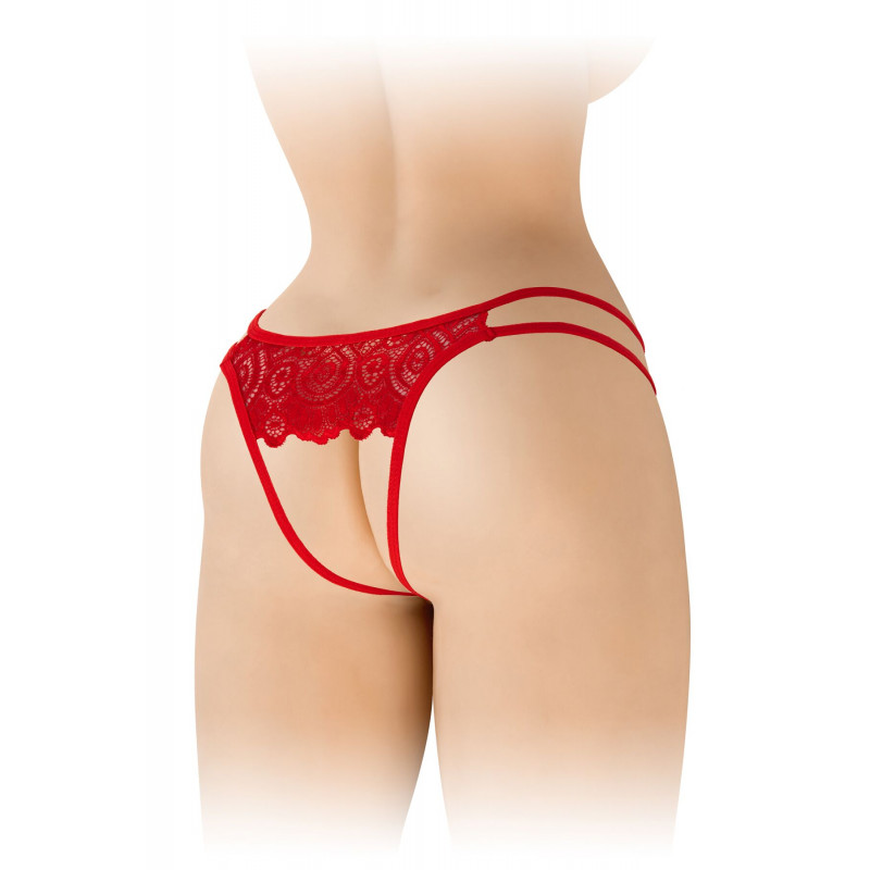 Червоні трусики з доступом Fashion Secret Annette Red - вид збоку, деталі крою