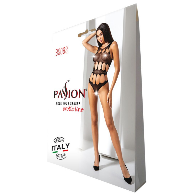 Боді Passion BS083 black в поєднанні з іншими елементами гардеробу