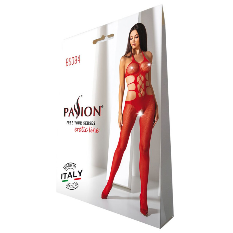 Еротичний бодістокінг Passion BS084 червоний – упаковка товару