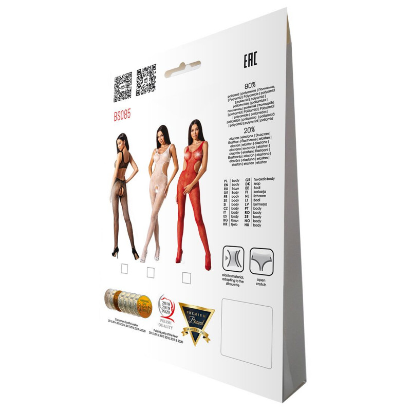 Еротичний бодістокінг Passion BS085 червоний - приклад використання, ефектний образ