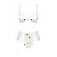 Еротичний комплект Passion LOVELIA BIKINI L/XL, білий - текстура тканини