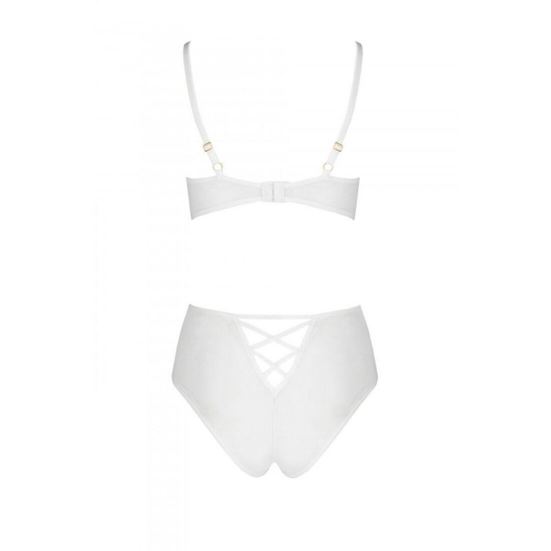 Детальний вигляд мережива еротичного комплекту Passion LOVELIA BIKINI S/M white