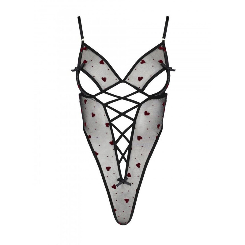 Чорний боді Passion LOVELIA BODY S/M в упаковці бренду Passion