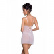 Детальний вигляд білої сорочки Passion LOVELIA CHEMISE L/XL, що демонструє фактуру тканини