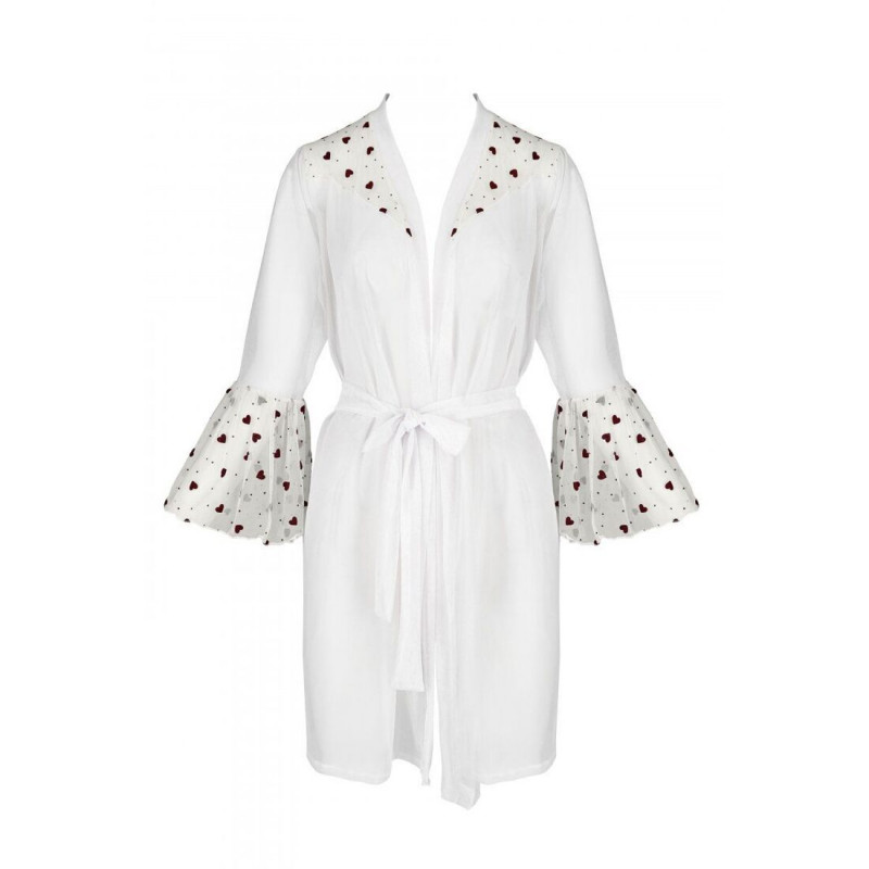 Пеньюар Passion LOVELIA PEIGNOIR, білий, L/XL, представлений в елегантній упаковці