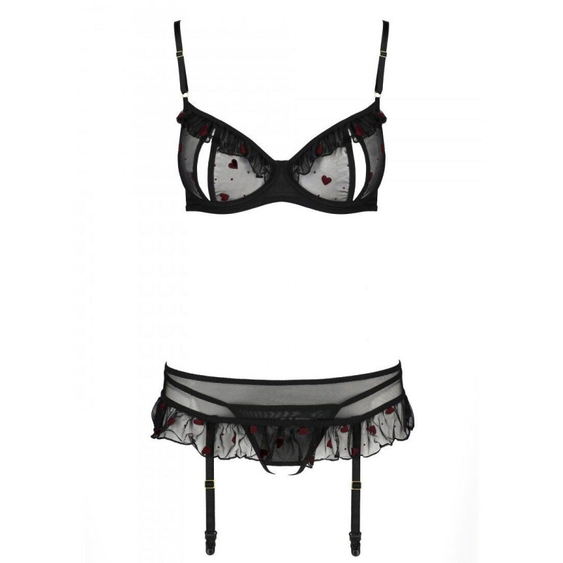 Сексуальний комплект Passion LOVELIA SET L/XL, чорний – упаковка товару