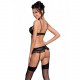 Комплект Passion LOVELIA SET S/M, чорний - вигляд збоку