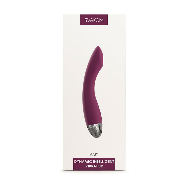 Вібратор Svakom Amy Violet, демонстрація з аксесуарами (якщо є)