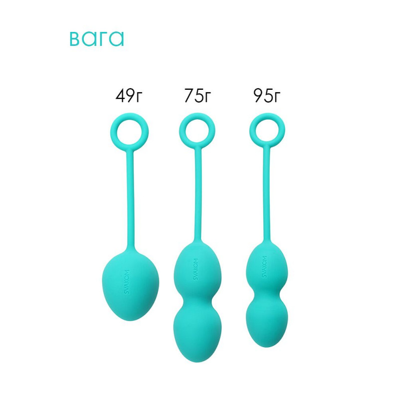 Упаковка набору вагінальних кульок Svakom Nova Green