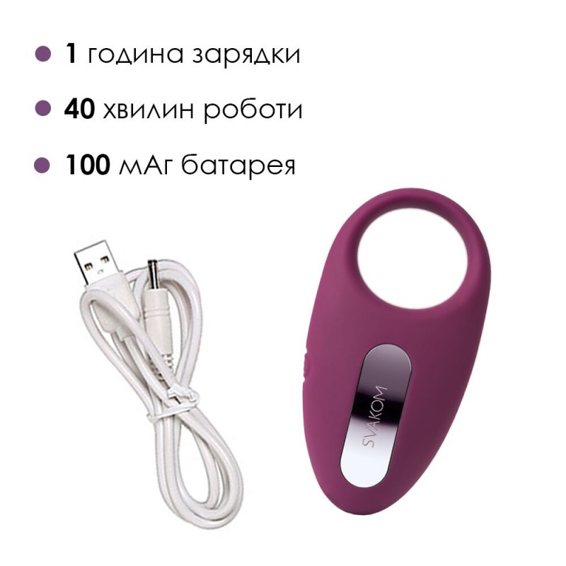 Пульт дистанційного керування для ерекційного кільця Svakom Winni Violet