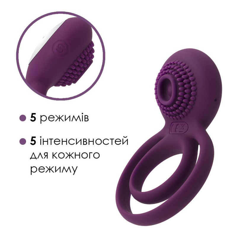 Ерекційне кільце Svakom Tammy Violet – деталі дизайну та текстури