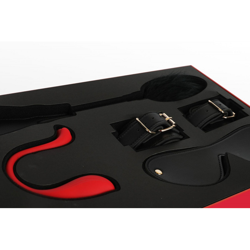 Подарунковий набір Svakom Limited Gift Box для неї, вид збоку, демонструє вміст упаковки