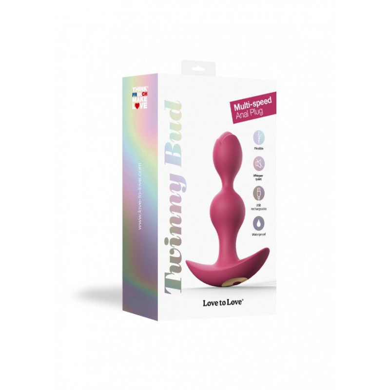 Анальний стимулятор Love To Love TWINNY BUD, сливовий, зручний у використанні