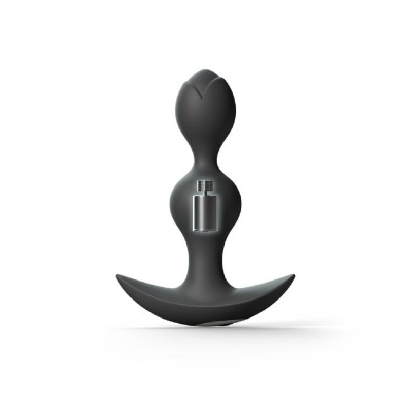 Анальний стимулятор Love To Love TWINNY BUD гнучкий з вібрацією Black - вид збоку