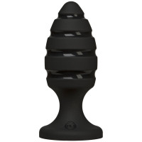 Анальный плаг Doc Johnson The Blast со спиральным каналом Platinum Premium Silicone, Black