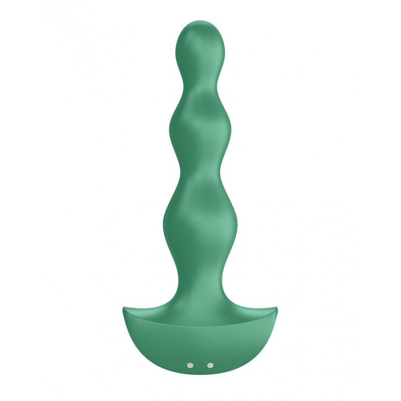 Анальні намистини-стимулятор Satisfyer Lolli-Plug 2 зелені, демонструє розташування моторів
