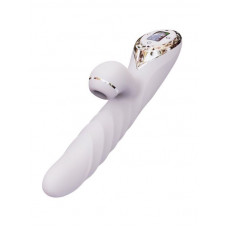 Вібратор-кролик KISSTOY A-King Max з вакуумною стимуляцією та обертовим стовбуром, White — Keks-Hub