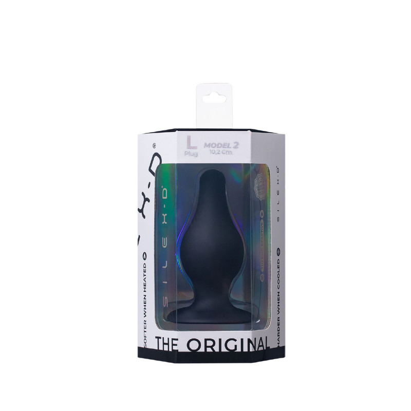 Анальна пробка SilexD Model 2 size L: текстура двошарового силікону та Silexpan, м'якість та гладкість