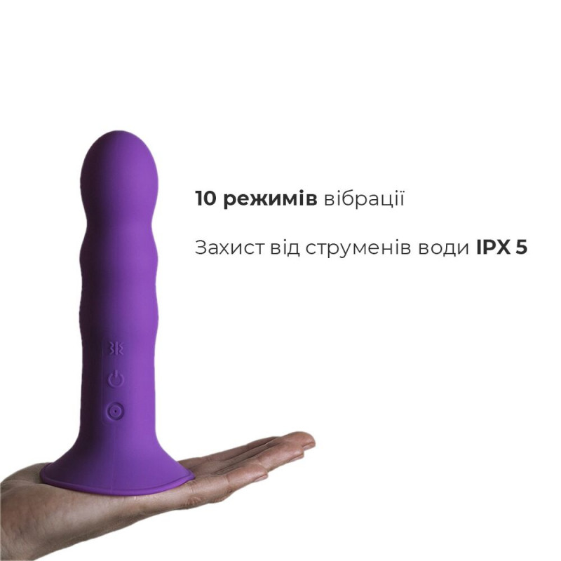 Текстура двошарового ділдо Adrien Lastic Hitsens 3 Purple 4 см