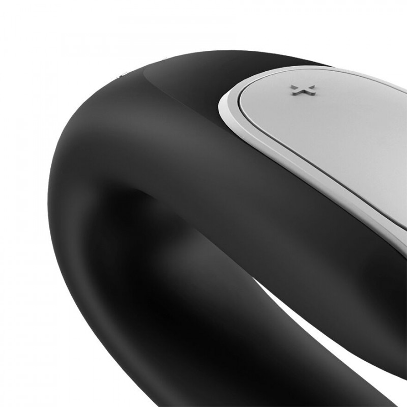 Текстура силікону парного вібратора Satisfyer Double Fun Чорний