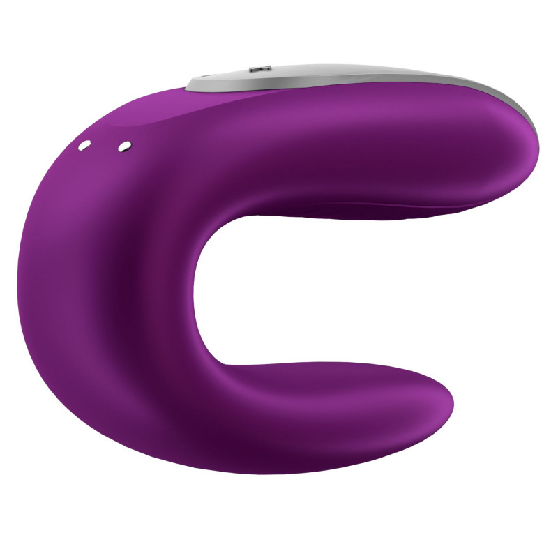Смарт-вібратор Satisfyer Double Fun Violet - детальний вигляд, акцент на текстурі