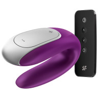 Вибратор для пар Satisfyer Double Fun Violet с пультом ДУ