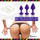Набір силіконових анальних пробок FeelzToys Bibi Butt Plug Set 3 шт. Purple, кольоровий акцент на фіолетовий відтінок