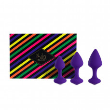 Набір силіконових анальних пробок FeelzToys Bibi Butt Plug Set 3 шт. Purple