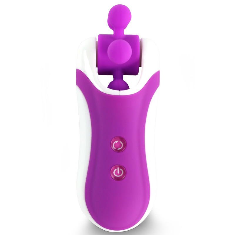 Стимулятор FeelzToys Clitella Oral Clitoral Stimulator фіолетовий - вид збоку