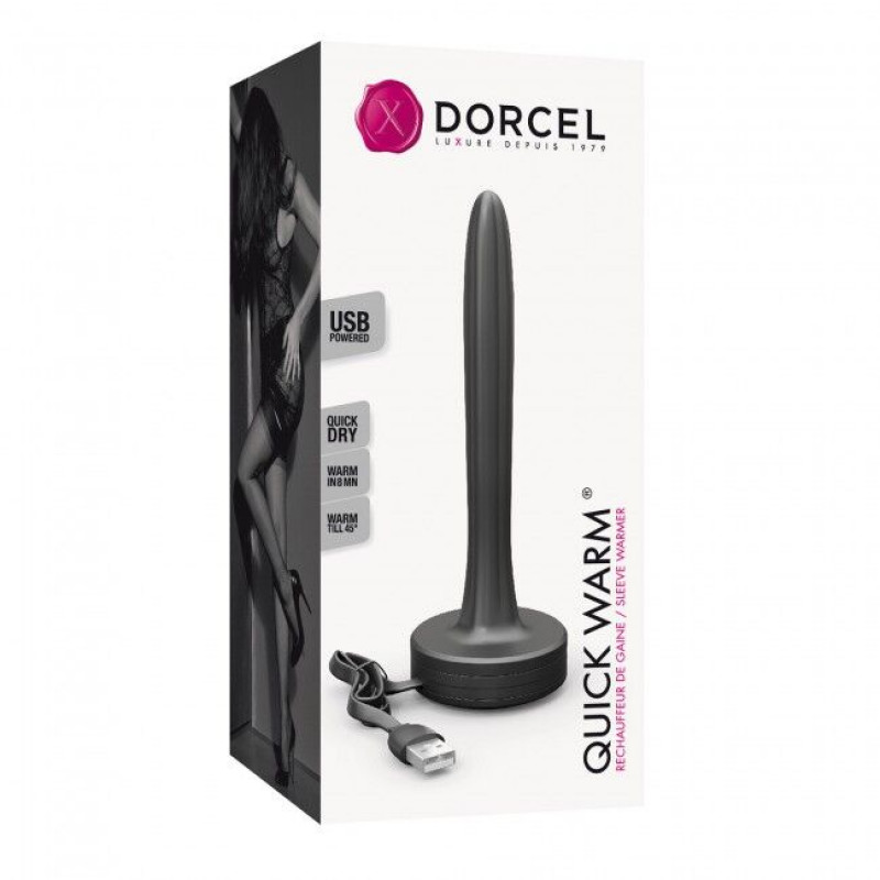 Текстура корпусу нагрівача Dorcel QUICK WARM - приємна на дотик та неслизька