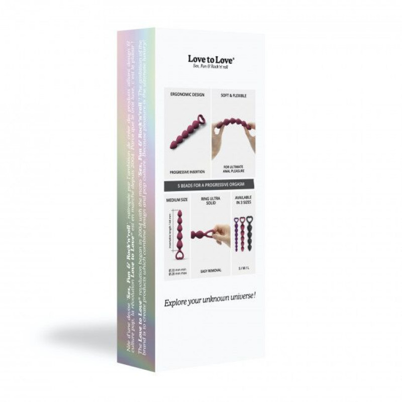 Анальний ланцюжок Love To Love BING BANG M PLUM STAR, акцент на дизайні зіркової підвіски